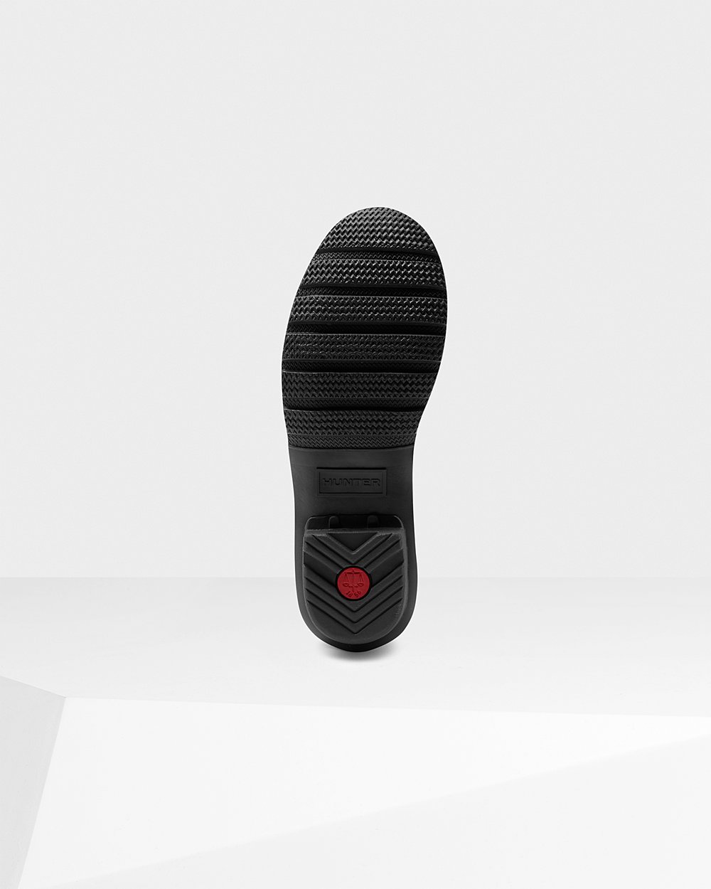 Womens Short Rain Boots - Hunter Original Exploded Logo (39SRNGQDT) - Black